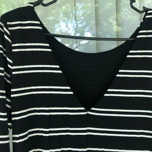 Lumiere V Back Striped Dress